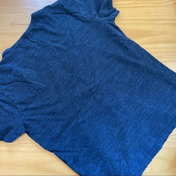 Banana Republic Soft Wash Crew Neck T-Shirt Heathered Navy sz L - Picture 3 of 6